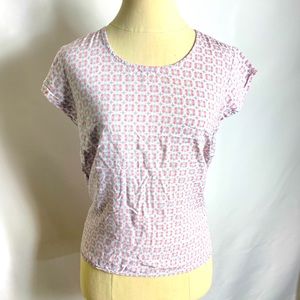 Adrienne Vittadini Womens Top T-Shirt Sz M Short Sleeve Spring Summer Fall